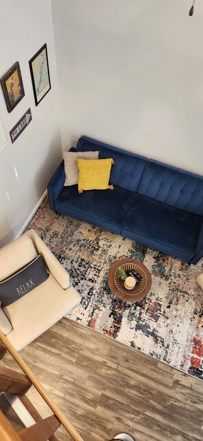 Smart TV, DVD player, books, video library