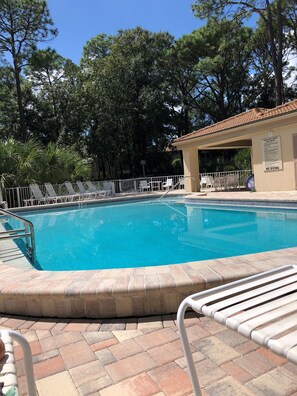 Outdoor pool, a heated pool