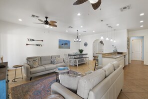 TV - Blue Marlin Villa: Beachside Home with Private Hot Tub, Community Pool & Beach Access! (South Padre Island)