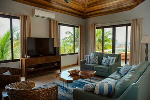 Smart TV, DVD player, stereo - Private Island Beachfront Villa 1 Min From Village (Placencia)
