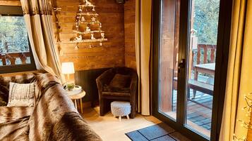 TV connectée, cheminée, jeux vidéo, lecteur de DVD