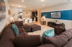 House, 6 Bedrooms | Living area | Flat-screen TV - Windsor at Westside 9050 (Kissimmee)