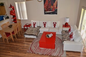 Townhome, 4 Bedrooms | Living area | Flat-screen TV - Regal Palms Resort & Spa 1307 (Davenport)