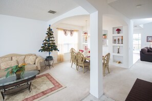 House, 6 Bedrooms | Living area | Flat-screen TV - Emerald Island Resort 2706 (Kissimmee)