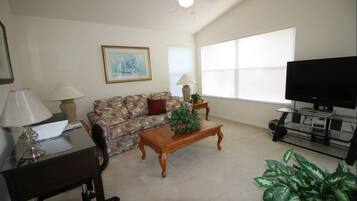 House, 5 Bedrooms | Living area | Flat-screen TV, DVD player, foosball