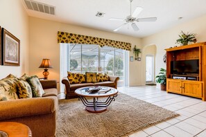 Villa, 5 Bedrooms | Living area | Flat-screen TV, DVD player, foosball - Glenbrook 1907 (Clermont)