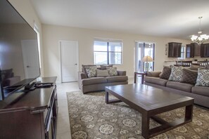 House, 6 Bedrooms | Living area | Flat-screen TV