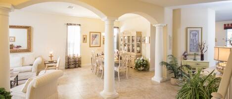 House, 5 Bedrooms | Living area | Flat-screen TV