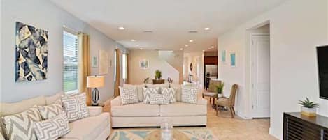House, Multiple Beds | Living area | Flat-screen TV