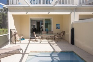 Maison mitoyenne, 3 chambres | Bain à remous extérieur
