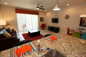 Townhome, 3 Bedrooms | Living area | Flat-screen TV - Serenity 17428 (Clermont)