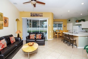 Villa, 4 Bedrooms | Living area | TV, ping pong - Windsor Palms 8046 (Kissimmee)