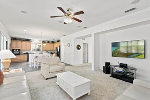 Villa, 5 Bedrooms | Living area | Flat-screen TV