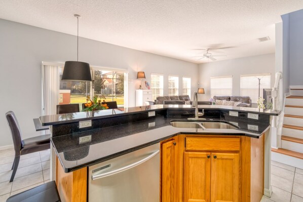 House, 4 Bedrooms | Private kitchen | Dishwasher, cookware/dishes/utensils - Encantada Resort 3012 (Kissimmee)