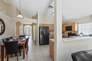 Villa, 4 Bedrooms | Private kitchen | Microwave, oven, stovetop, dishwasher