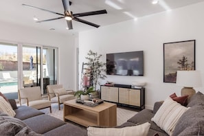 TV, DVD player, offices