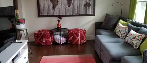 TV, ping pong, books