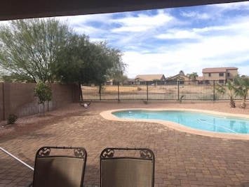 Our Backyard with views of the pool and the 12th tee box