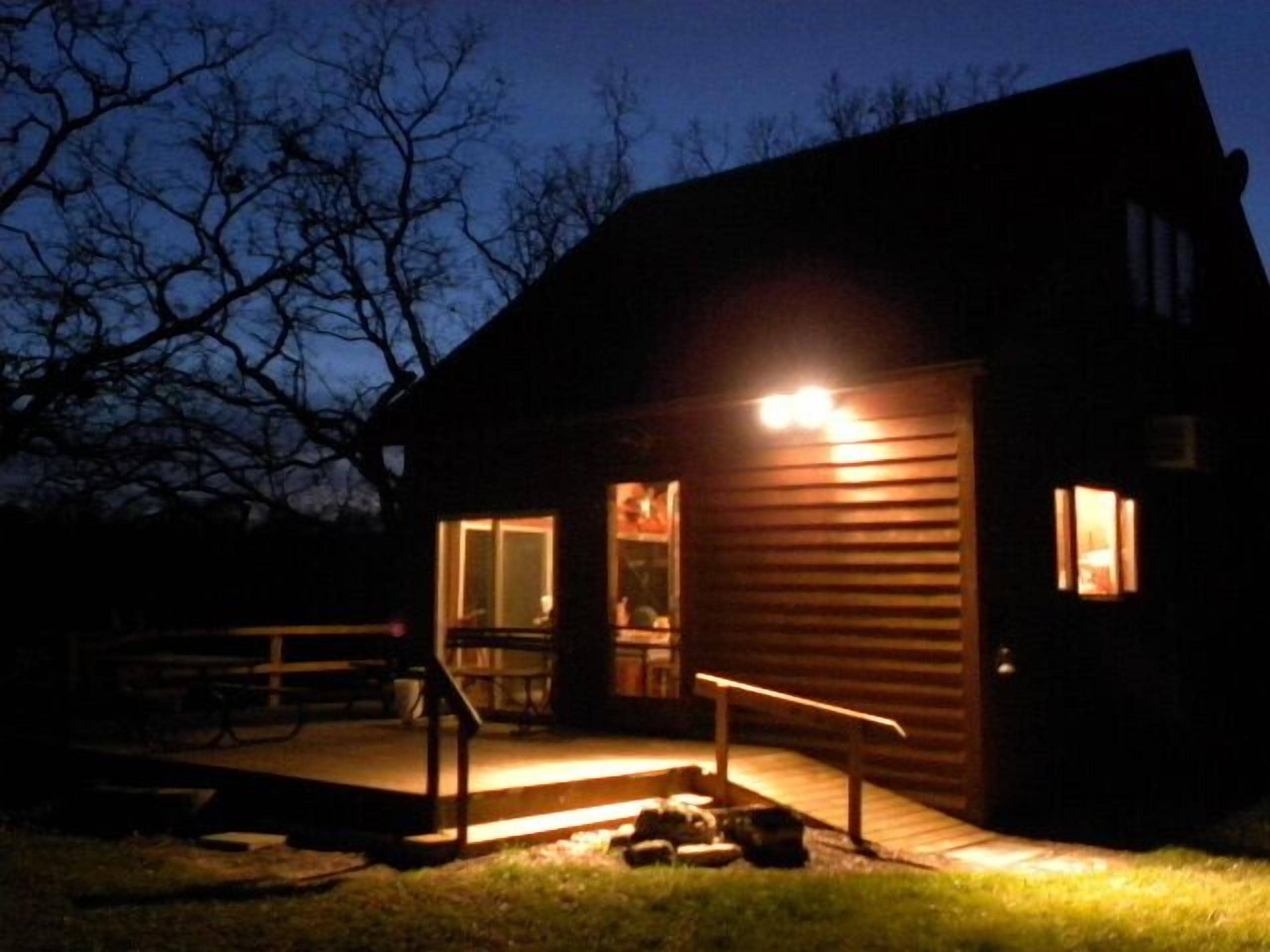 Clear fall evening at the cabin.