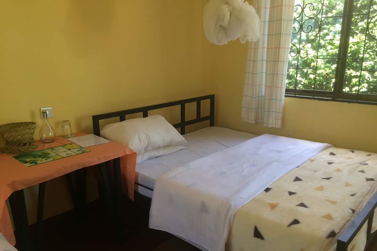 Desk, blackout curtains, soundproofing, cots/infant beds