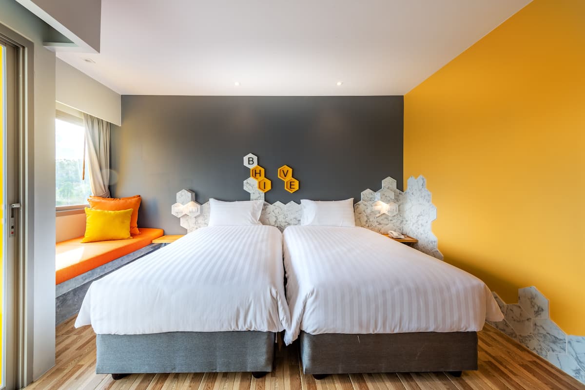 2 slaapkamers, een kluis op de kamer, individueel gemeubileerd