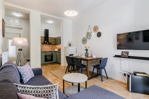 City Apartment | Living room | 40-inch Smart TV with digital channels, TV - Zizkov APT Prague by Michal&Friends (Prague)