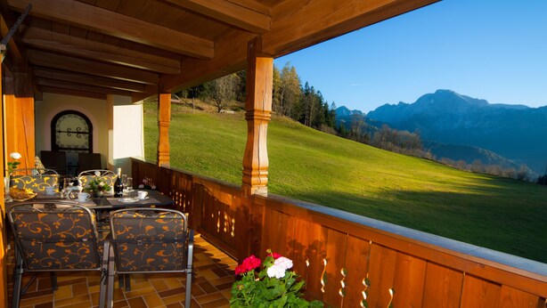 Appartement, uitzicht op bergen (Morgensonne) | Balkon