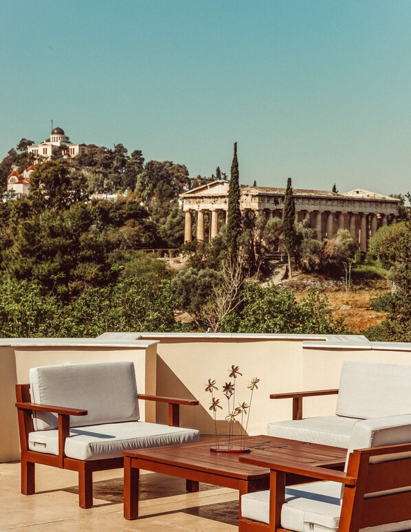 Panoramic-Apartment (Acropolis View) | Terrasse/Patio