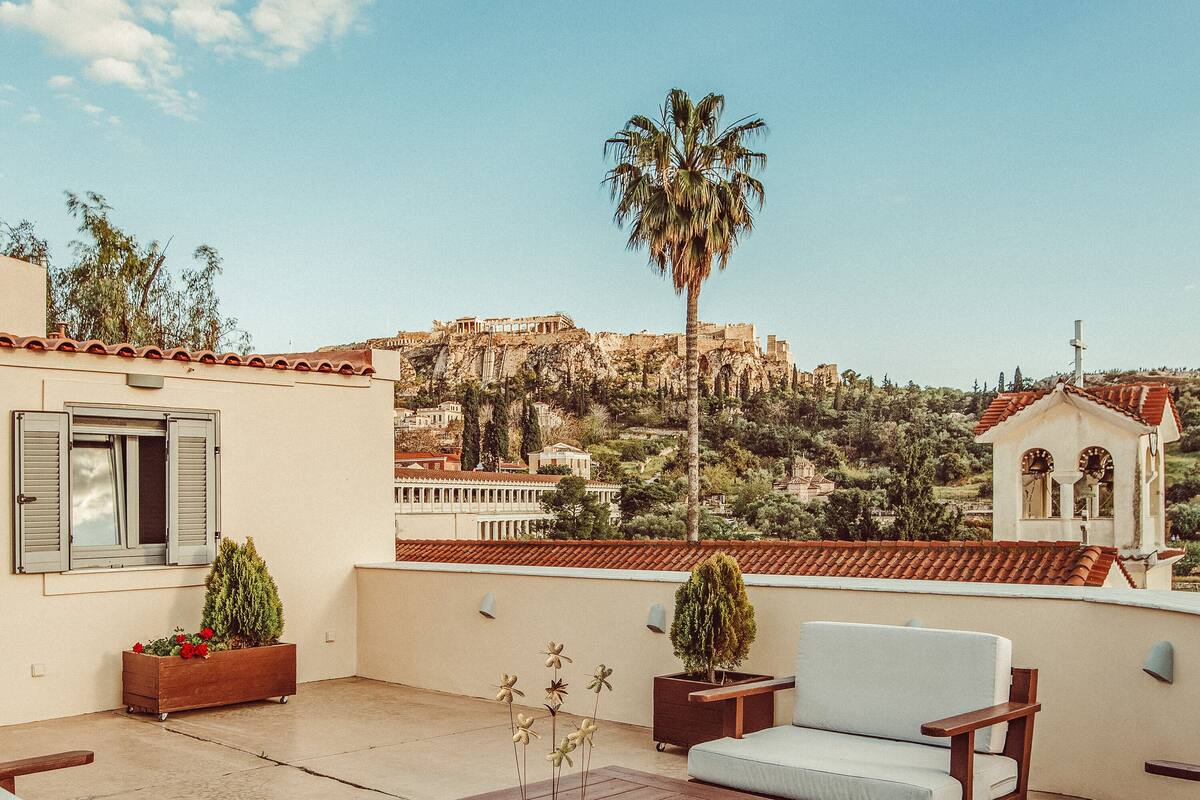 Panoramic Apartment (Acropolis View) | Terrace/patio