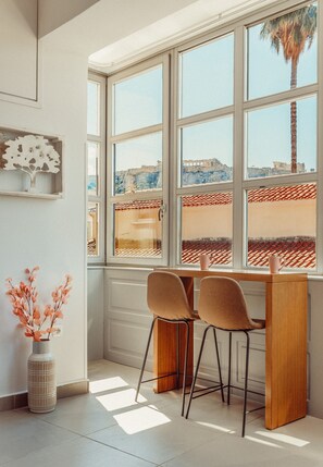 Apartamento luxo (Acropolis View) | 1 quarto, roupas de cama premium, individualmente decorados