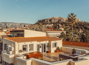Panoramic-Apartment (Acropolis View) | Terrasse/Patio