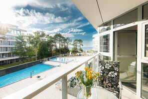 Apartamento Deluxe, vistas parciales al mar (III) | Terraza o patio