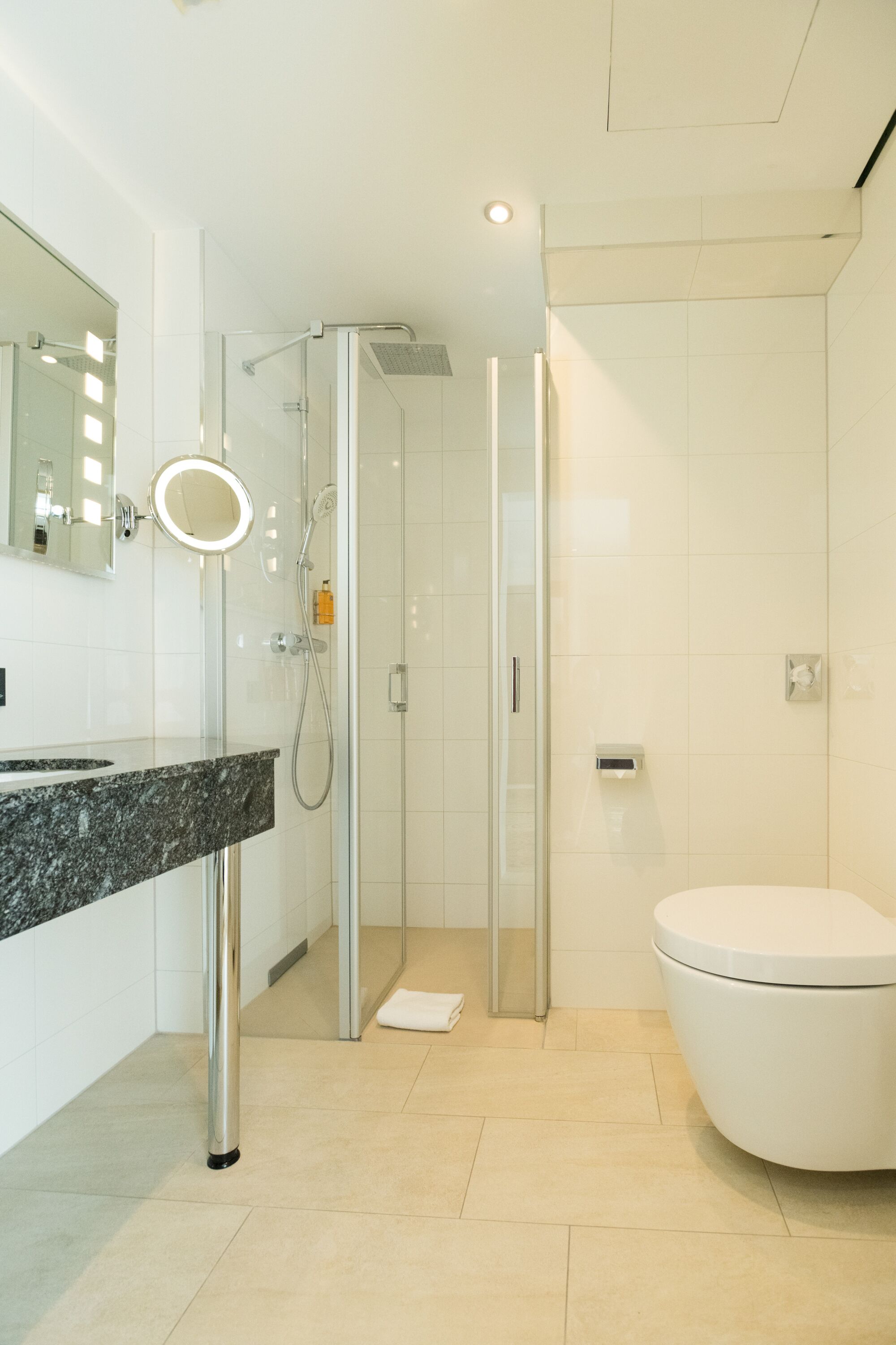 business double room | bathroom | hair dryer, towels