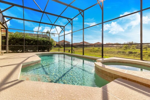 Outdoor pool - Davenport-6bd/5.5ba Pet-friendly Poolhome-#6av206 (Davenport)