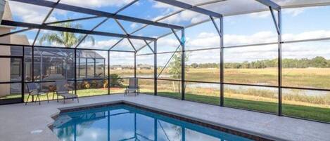 Outdoor pool, a heated pool