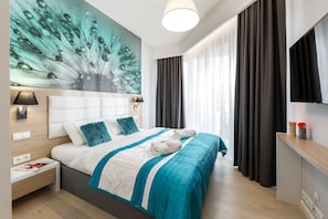 Deluxe-Apartment, 1 Schlafzimmer (I) | Bügeleisen/Bügelbrett, kostenloses WLAN, Bettwäsche