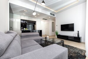 Deluxe Apartment | Living area | Flat-screen TV - DUNE C - FAF (Mielno)
