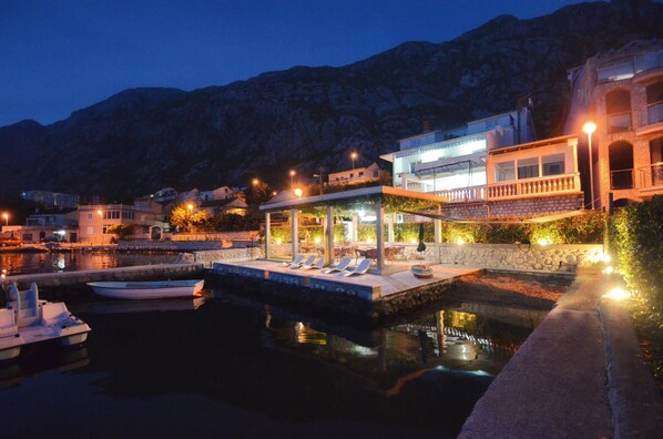 Front of property – evening/night