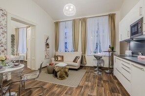 Apartamento estándar | Zona de estar | Una Smart TV