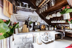 Apartment, City View | Private kitchen | Fridge, microwave, stovetop, coffee/tea maker - Incredible 2Br Loft in Heart of Prague (Prague)