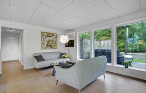 TV, fireplace, DVD player