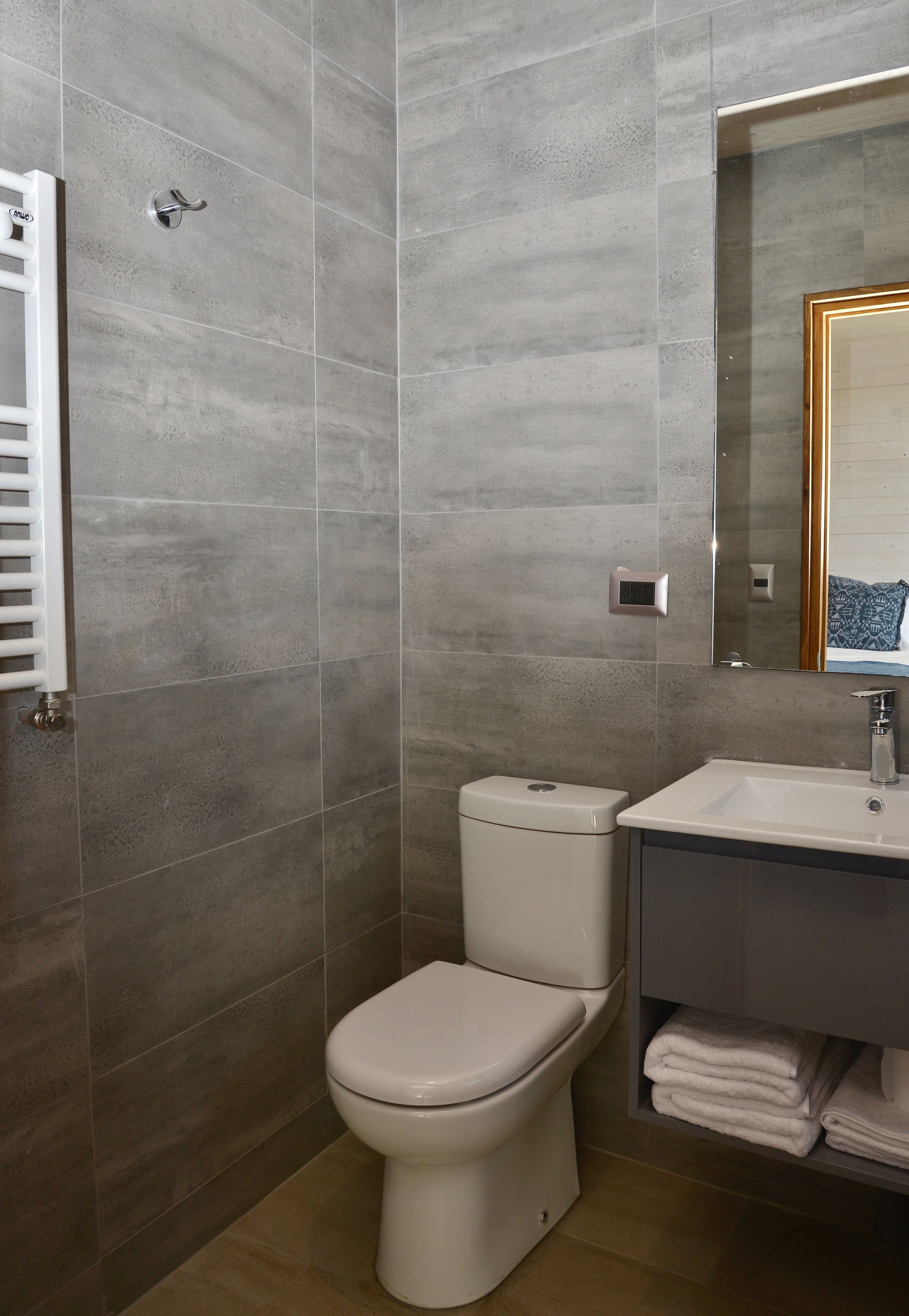 deluxe double room | bathroom | shower, free toiletries, bidet, towels