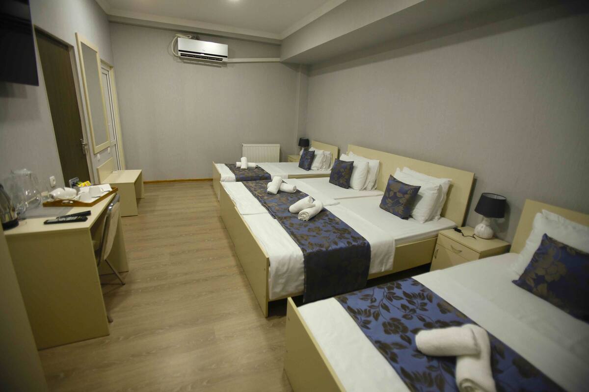 Desk, soundproofing, iron/ironing board, free cots/infant beds