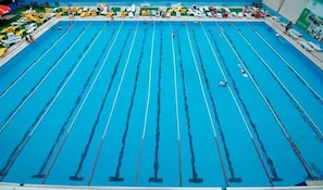 Indoor pool, seasonal outdoor pool