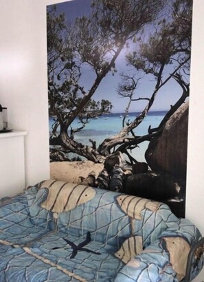 1 bedroom, iron/ironing board, travel crib, free WiFi