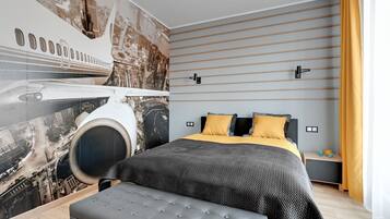 Superior-Apartment, 2Â Schlafzimmer, Balkon (Dluga Grobla 10/84) | 2 Schlafzimmer, individuell dekoriert, individuell eingerichtet