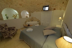 Luxury Suite, 2 Bedrooms, Jetted Tub (Ulivo) | Premium bedding, down comforters, memory foam beds, free minibar - Trulli Madia Luxury Location (Alberobello)