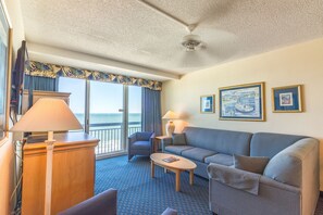 Executive Apartment | Living area | 45-inch flat-screen TV with cable channels