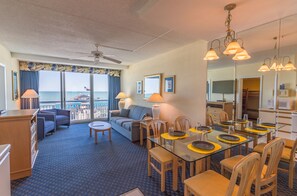 Deluxe Apartment | Living area | 45-inch flat-screen TV with cable channels