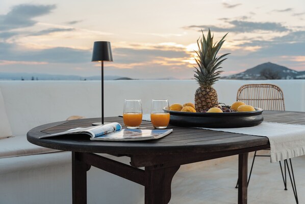 Exclusive Villa, 3 Bedrooms | Living area | Flat-screen TV - Villa Vaya (Naxos)